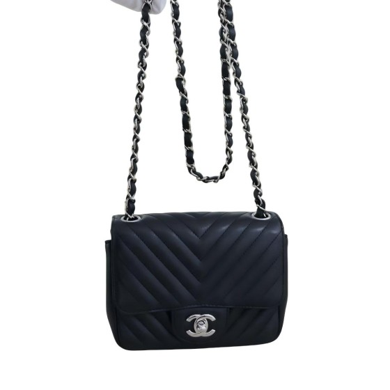 Chanel Classic Flap Chevron Mini Square Bag / Mini Flap Bag