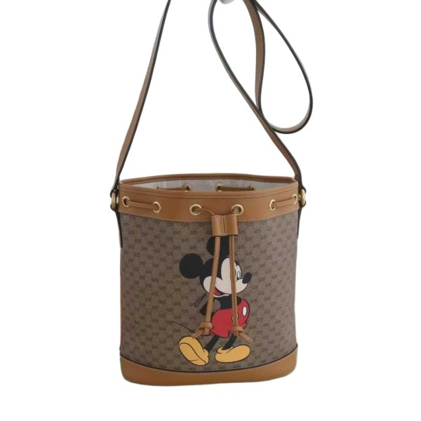 Gucci x Disney Mickey Mouse Print GG Supreme Canvas Bucket Bag