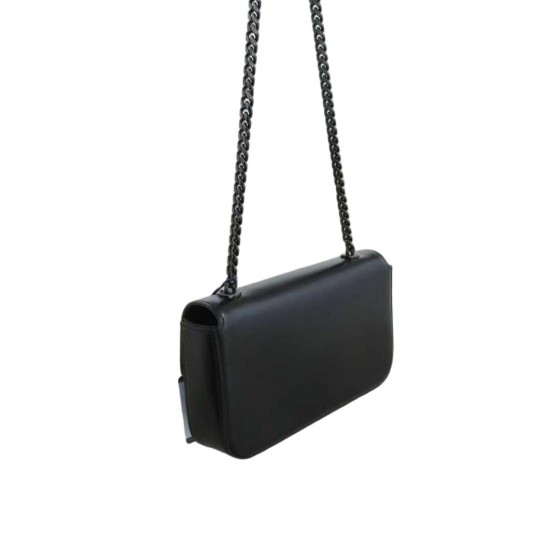 Celine Triomphe Bag in Shiny Black Calfskin