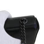 赛琳 Triomphe 系列黑色亮面皮革单肩包