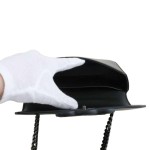 赛琳 Triomphe 系列黑色亮面皮革单肩包