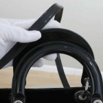 Dior Lady Dior Bag in Black Patent Cannage Leather