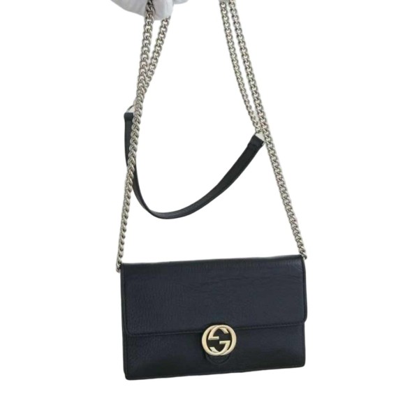 Gucci Interlocking G Wallet On Chain in Leather
