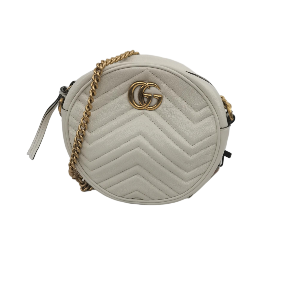 Gucci GG Marmont Round Mini Bag in Quilted Leather