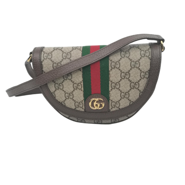 Gucci Ophidia GG Supreme Canvas Half-Moon Shoulder Bag