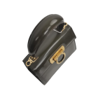 フェラガモ ヴィンテージ ガンチーニ パテントレザー トップハンドル バッグ