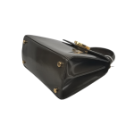 フェラガモ ヴィンテージ ガンチーニ パテントレザー トップハンドル バッグ