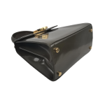 フェラガモ ヴィンテージ ガンチーニ パテントレザー トップハンドル バッグ