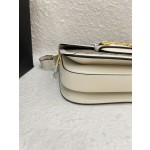 Gucci Horsebit 1955 Medium Shoulder Bag (White Leather)