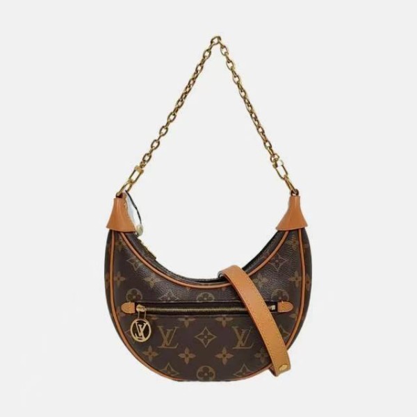 Louis Vuitton Loop Monogram Coated Canvas Shoulder Bag (Brown)