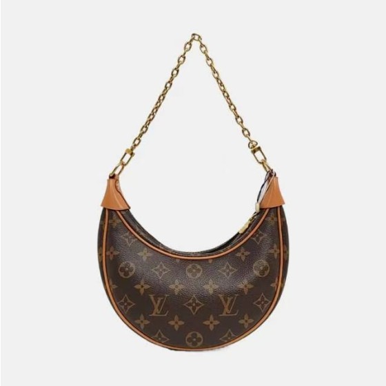 Louis Vuitton Loop Monogram Coated Canvas Shoulder Bag (Brown)