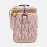 Miu Miu Matelassé Pink Nappa Leather Shoulder Bag