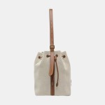 Miu Miu Canvas and Leather Bucket Bag