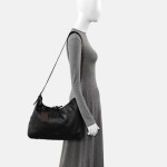Louis Vuitton CARRYALL MM Hobo Bag in Black Soft Grained Calfskin