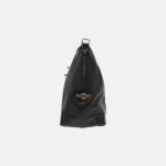 Louis Vuitton CARRYALL MM Hobo Bag in Black Soft Grained Calfskin