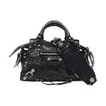 Balenciaga Classic City Handbag in Black Distressed Agneau Leather