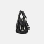 Balenciaga Classic City Handbag in Black Distressed Agneau Leather