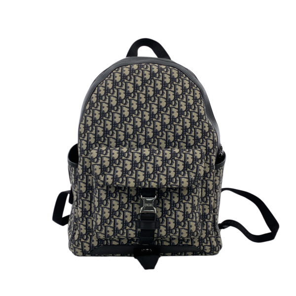 Christian Dior Explorer Backpack in Beige and Black Dior Oblique Jacquard