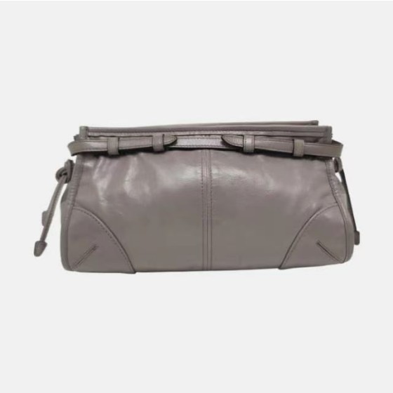 Prada Bonnie (Soft Lux) Small Gray Calfskin Shoulder Bag
