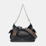LOUIS VUITTON CARRYALL CARGO小号黑色羊皮老花单肩包