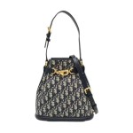 DIOR C'Est Dior中号蓝色帆布老花提花单肩包