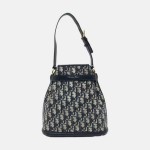 DIOR C'Est Dior中号蓝色帆布老花提花单肩包