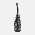DIOR C'Est Dior中号蓝色帆布老花提花单肩包
