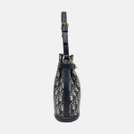 DIOR C'Est Dior中号蓝色帆布老花提花单肩包