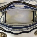 DIOR Lady Dior深蓝色帆布单肩包戴妃包