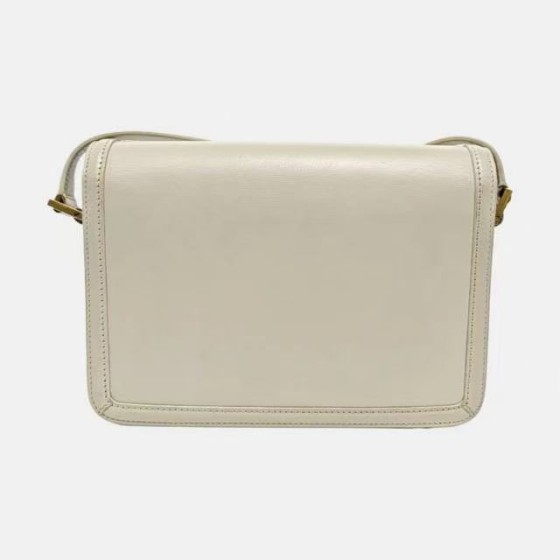 YSL SOLFERINO中号白色牛皮单肩包豆腐包