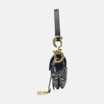 DIOR Saddle中号蓝色帆布老花提花单肩包