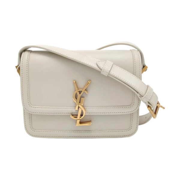YSL SOLFERINO中号白色牛皮单肩包豆腐包