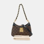 LOUIS VUITTON TWINNY棕色涂层帆布老花单肩包新牛角