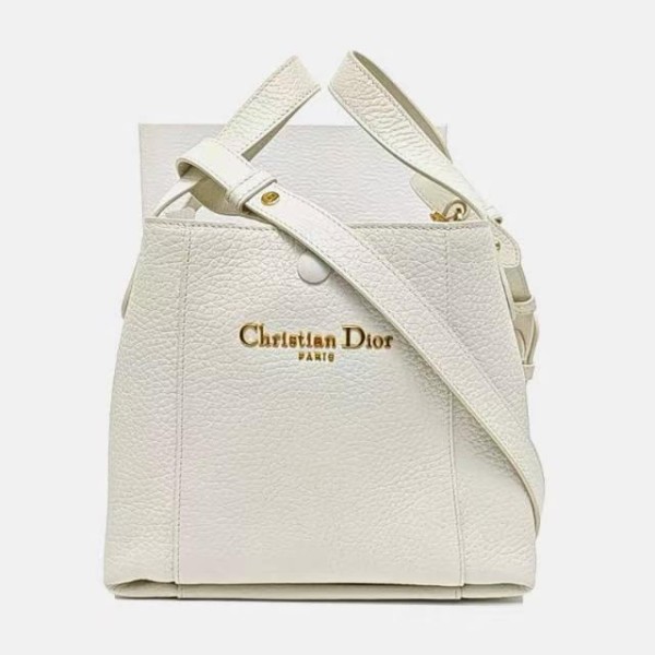 DIOR CD Signature小号白色牛皮单肩包
