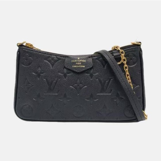 LOUIS VUITTON EASY黑色牛皮压纹单肩包