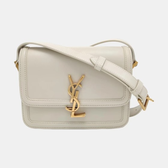 YSL SOLFERINO小号白色牛皮单肩包