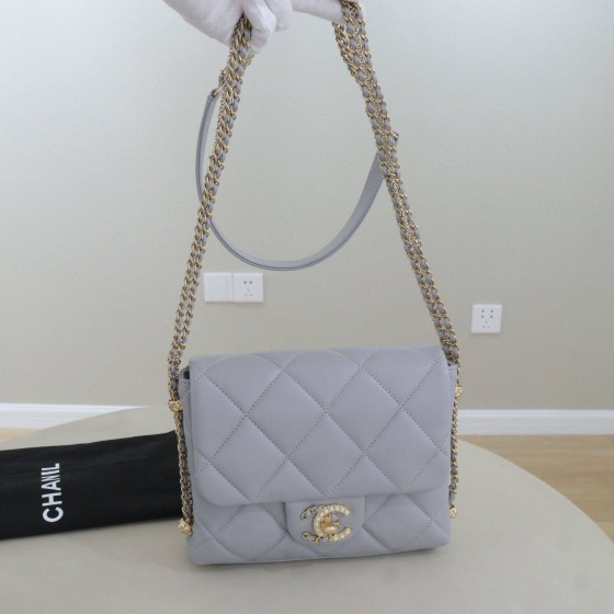 Chanel Mini Classic Flap Bag with Pearl CC Turnlock