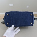 Chanel Denim Stitched Quilted Bowling Bag