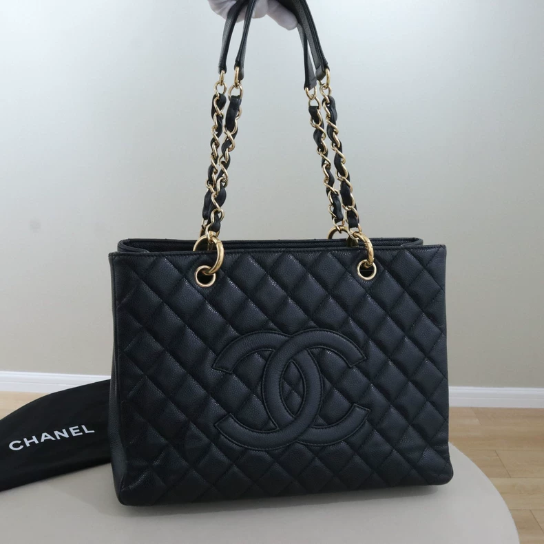 Chanel Matelasse Caviar Leather Grand Shopping Tote