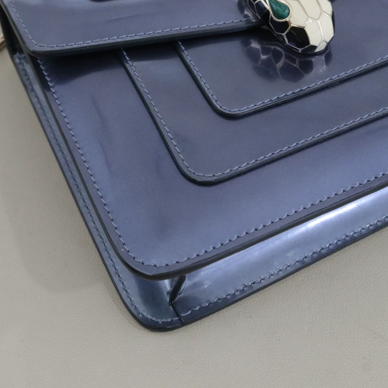 BVLGARI Serpenti Forever Patent Leather Chain Shoulder Bag