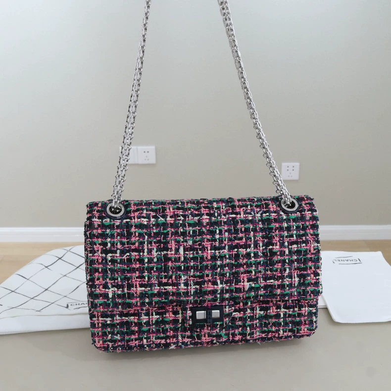 Chanel 2.55 Reissue Multicolor Tweed Flap Chain Bag