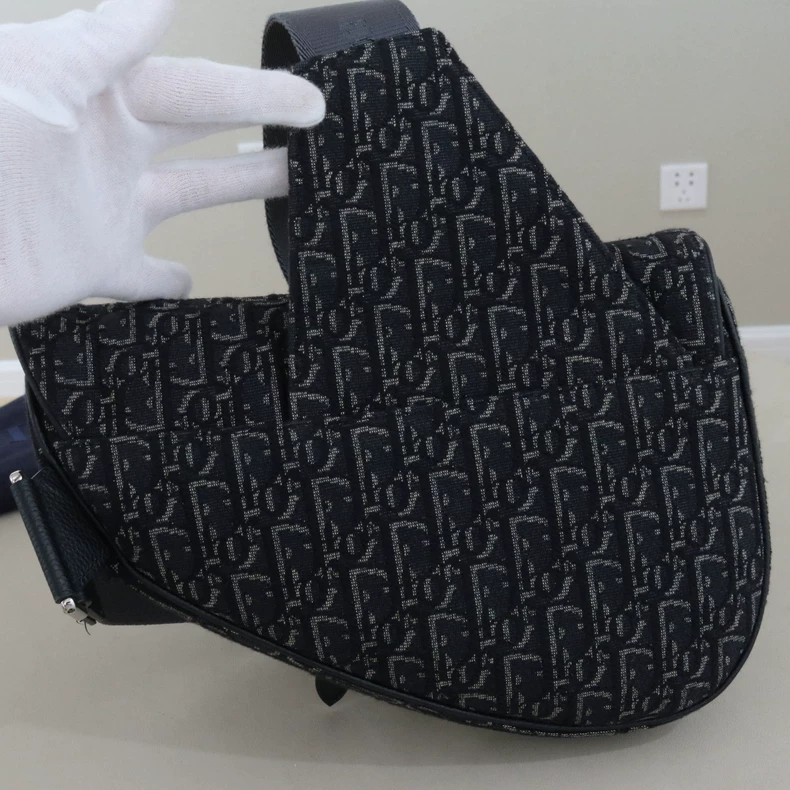 Dior Saddle Belt Bag Oblique Jacquard Black