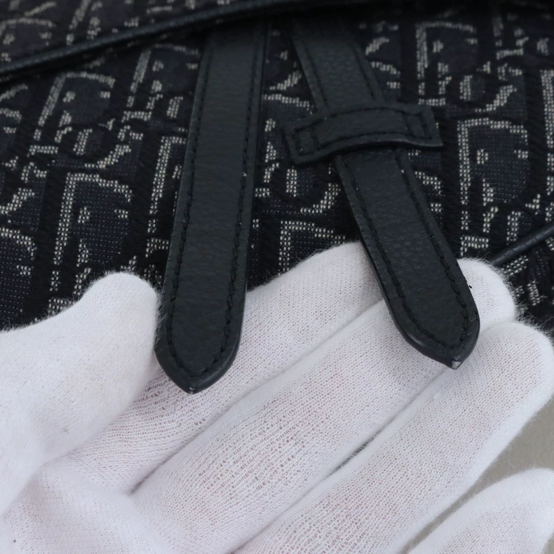 Dior Saddle Belt Bag Oblique Jacquard Black