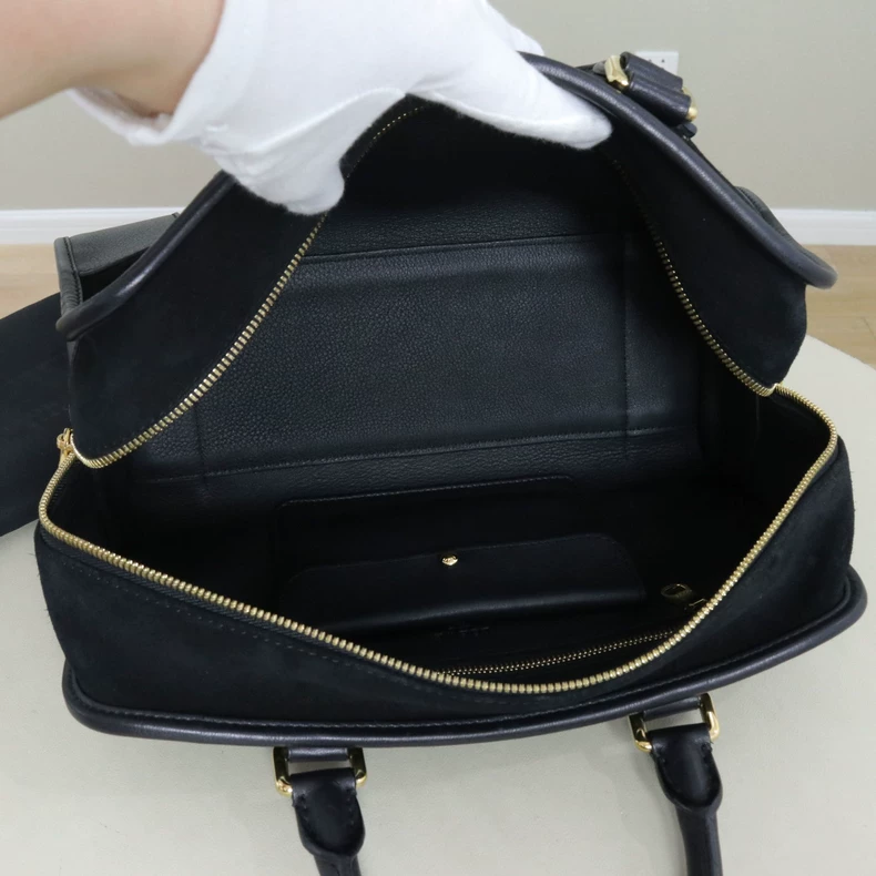 LOEWE Amazona 28 Suede Top Handle Bag