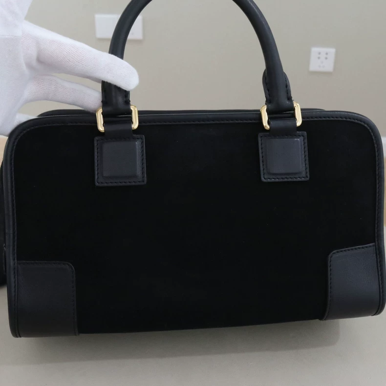 LOEWE Amazona 28 Suede Top Handle Bag
