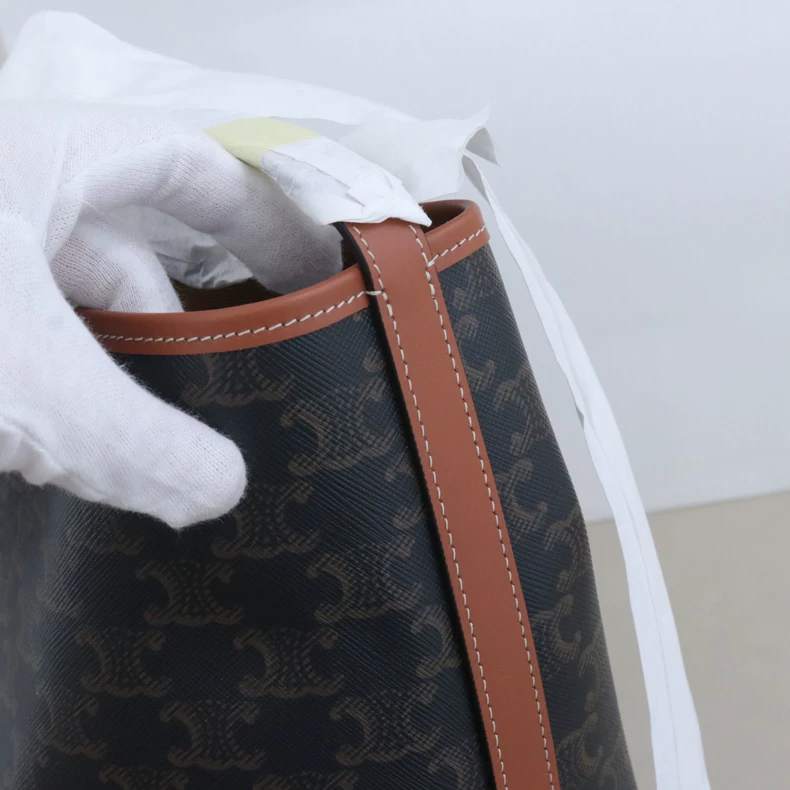SOFT SHOPPER BAG IN TRIOMPHE CANVAS AND CALFSKIN
