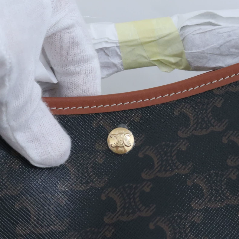 SOFT SHOPPER BAG IN TRIOMPHE CANVAS AND CALFSKIN